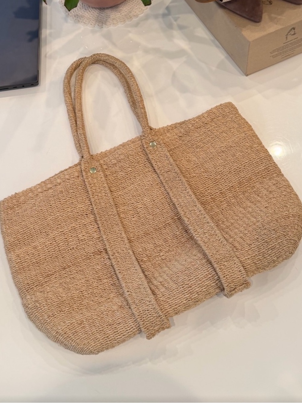Clare V Natural Woven Straw Tote